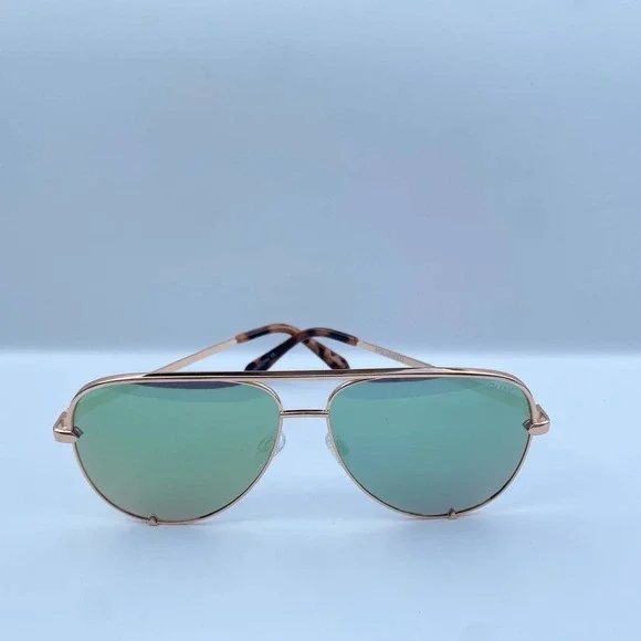 Rare Quay Australia High Key Rose Mint Polarized Aviator Sunglasses